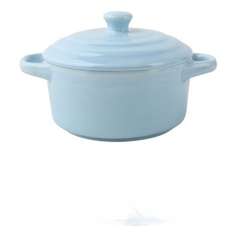 Große Blaue Keramik-auflaufform Mit Griffen