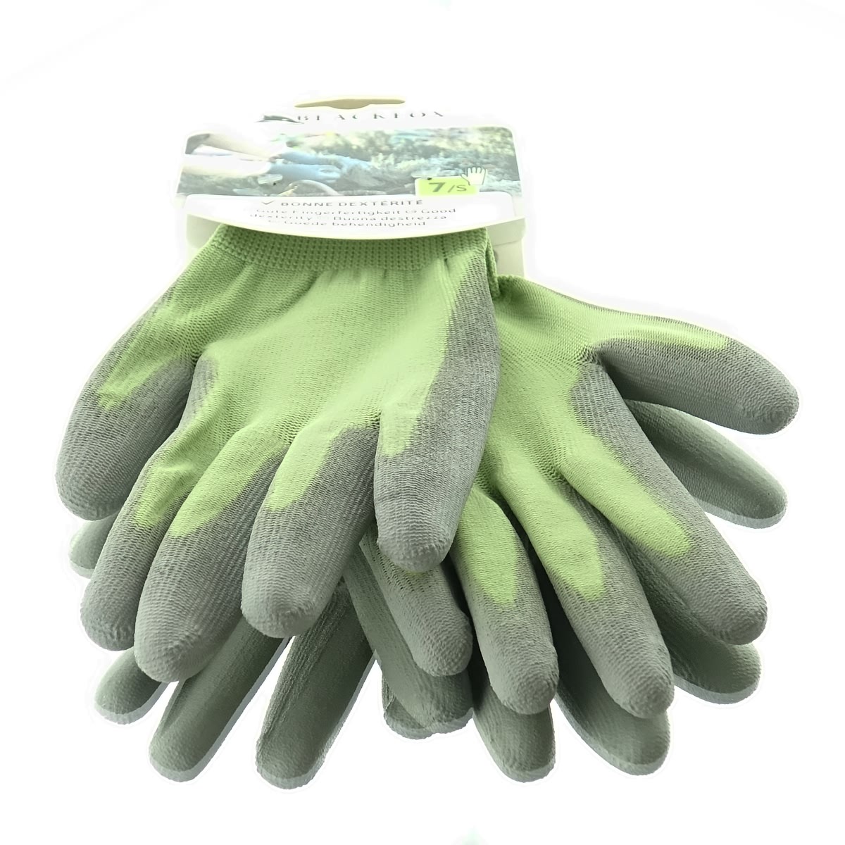 Blackfox® Garten - Handschuhe Sensitive Hellgrün Gute Fingerfertigkeit Größe 7/s