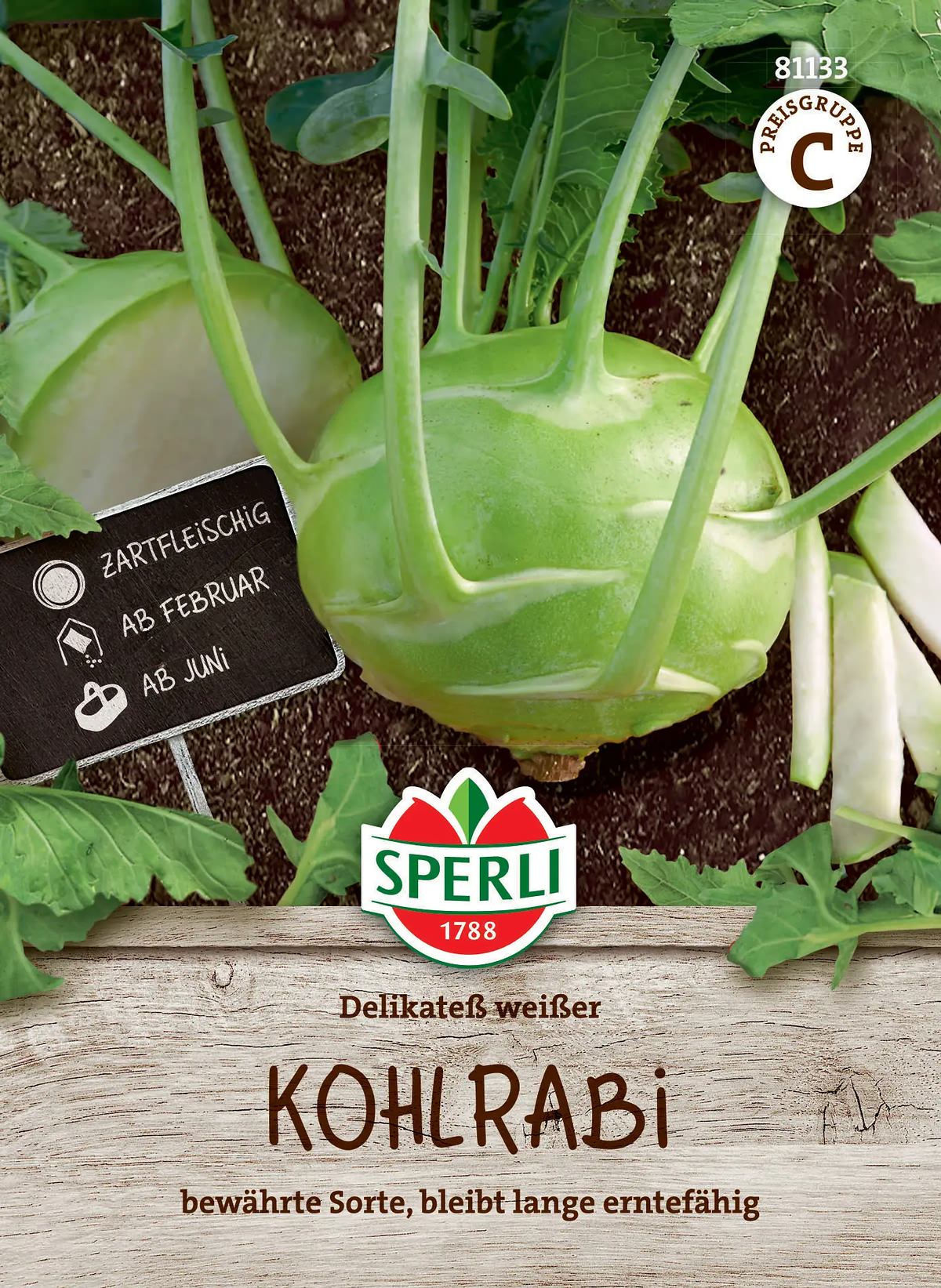 Sperli Kohlrabi Delikateß Weißer - Gemüsesamen
