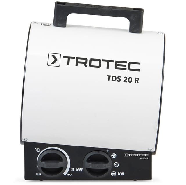 Trotec Bauheizer Tds 20 R – Heizleistung 1,5 Kw / 3 Kw – Elektroheizer Luftmenge 411 M³/h – Heizlüfter Für Große Räume