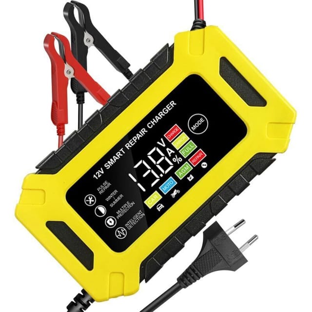 Intelligentes 12v/6a-batterieladegerät Für Autos Und Motorräder Mit Lcd-bildschirm