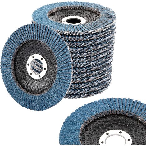 15 Stück Fächerscheiben 125 Mm, Körnung 40, Schleiffächerscheiben, Stahlschleifscheiben, Entgratungsscheiben Zum Entgraten, Polieren, Entrosten Und Für Die Endbearbeitung