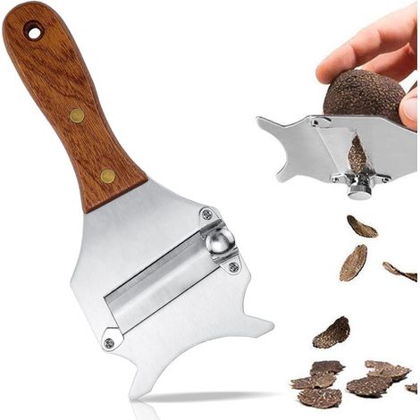 Trüffelschneider, Verstellbarer Trüffelhobel, Trüffelmesser Aus Holz, Schokoladenmesser Aus Edelstahl, Käsehobel Für Trüffel, Schokolade, Käse, Knoblauch, Pilze