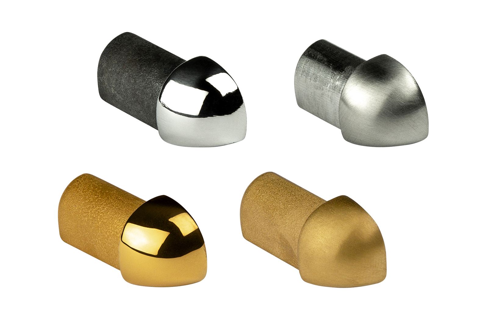 Hexim - Eckstück Viertelkreisprofil Edelstahl 10-12mm Hex501: 12 Mm, Silber Glänzend Sp
