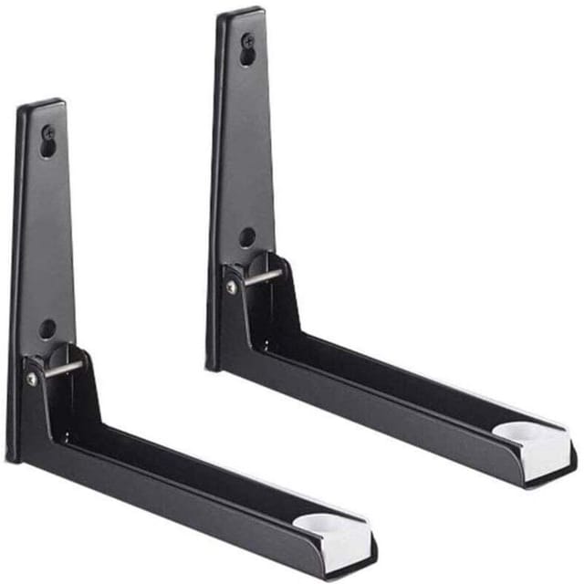 2-teiliger Mikrowellenständer Aus Edelstahl, Mikrowellenablage Mit Ausziehbarem Arm, Wandmontage-mikrowellenregal Für Die Küche