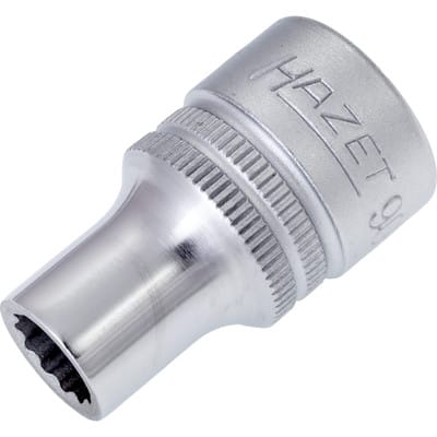 Hazet - Steckschlüssel-Einsatz (Doppel-6kt.) 900Z-9 Vierkant hohl 12,5 mm (1/2 z