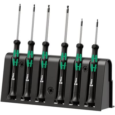 2052/6 Elektronik- u. Feinmechanik Schraubendreher-Set 6teilig Innen-Sechskant - Wera