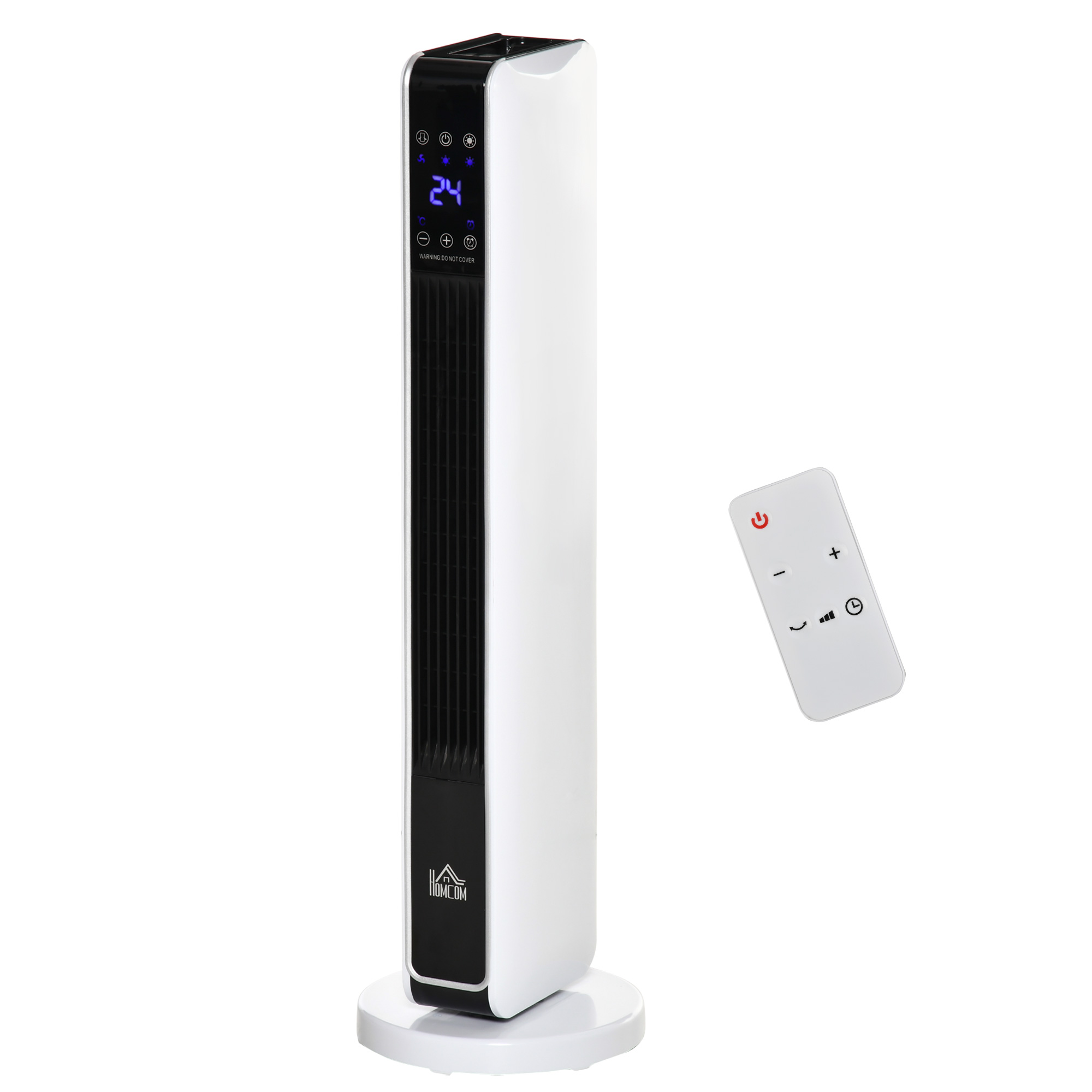 Oszillierender Ptc-keramikheizkörper 1100/2200 W, Fernbedienung, 8-stunden-timer, 21 X 21 X 73 Cm