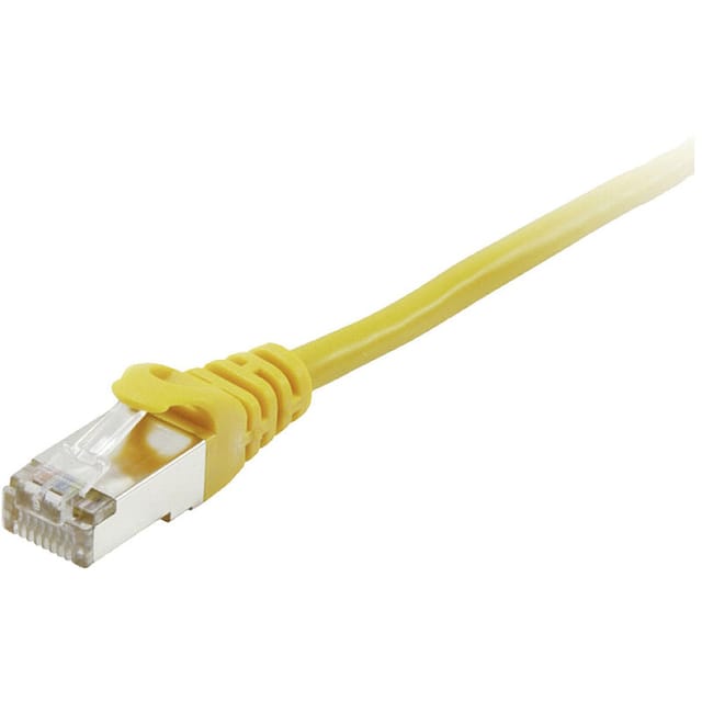 Equip - 605566 RJ45 Netzwerkkabel, Patchkabel cat 6 s/ftp 10.00 m Gelb vergoldete Steckkontakte 1 St.