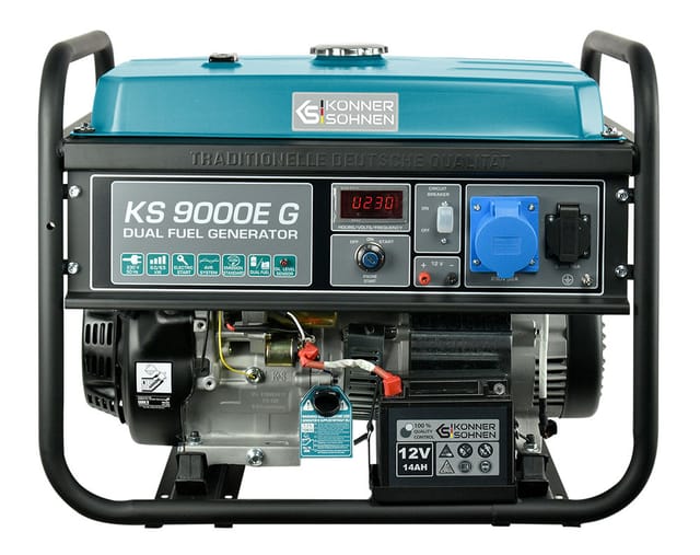 Könner&söhnen - LPG/Benzin-Generator ks 9000E g Notstromaggregat mobiler Generator