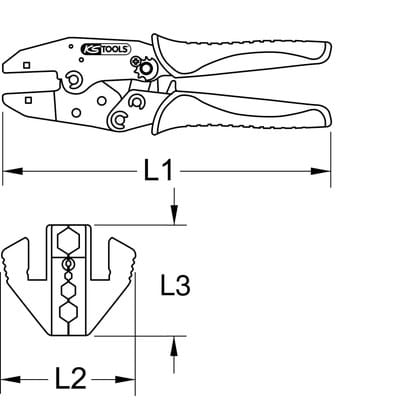 Ks tools Crimpzange für Koaxialstecker ( 115.1445 )