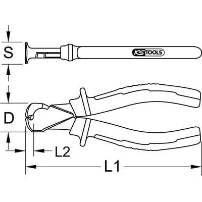 Ks Tools ergotorque Vornschneider, 160mm - 115.1015