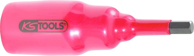Ks Tools 3/8 Bit-Stecknuss mit Schutzisolierung für Innensechskant-Schrauben, kurz, 4 mm