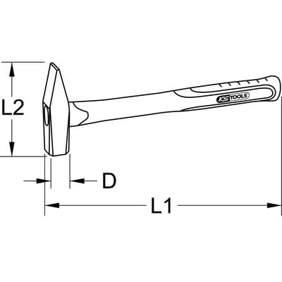 Schlosserhammer mit Stahlrohr-Stiel