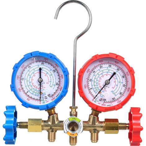 Professionelles Klimaanlagen-manometer-set, Kältemittel-befüllset Für R410a, R22, R134a Und R32, Manometer Und Schläuche Für Kfz-klimaanlagen