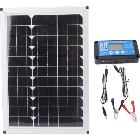 100-w-monokristallin-solarpanel-set Mit Wasserdichtem 20-a-12-v/24-v-laderegler Für Auto Und Camping