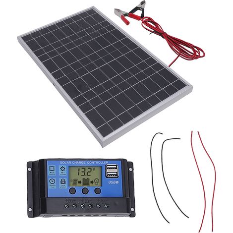 10w 12v Polykristallines Solarpanel Mit Laderegler Für Camping Und Outdoor-aktivitäten