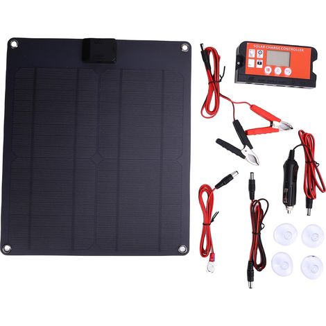 30w Wasserdichtes Ip67 Solar-ladegerät Mit Usb-panel Und Controller Für Auto, Boot Und Wohnmobil