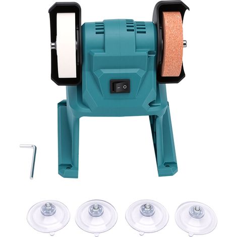 Mini-tischschleifer, Kompatibel Mit Makita-akkus Bl1815 Bis Bl1890 – Vielseitiger Elektrischer Schleifer Mit 2 Schleifscheiben
