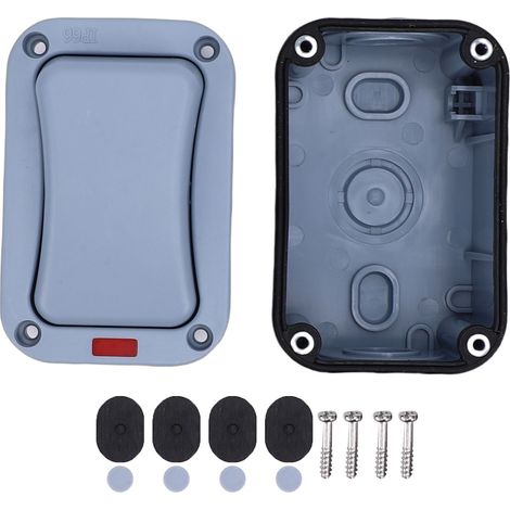 Wasserdichter Ip66-außenschalter, 20 A, 1-fach, Doppelsteuerung Mit Betriebsanzeige Für Garten, Balkon Und Terrasse