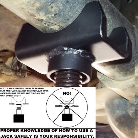 Zdetgu Flaschenheber-achsenadapter, Hydraulische Heber-sattelstütze Für Fahrzeugachsenrohre, Mit 1/4 Zoll Stahlkonstruktion Und