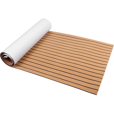Synthetischer Bodenbelag Für Boote, 90x240cm, Selbstklebende Eva-schaumstoff-yachtdeckplatte (schwarz Und Gold)
