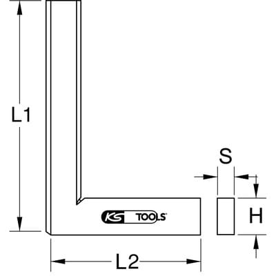 KS Tools Flachwinkel nach DIN 875/0, 50mm - 300.0291