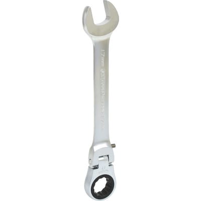 Ks Tools GEARplus Gelenk-Ratschenringmaulschlüssel feststellbar, 17mm - 503.4817