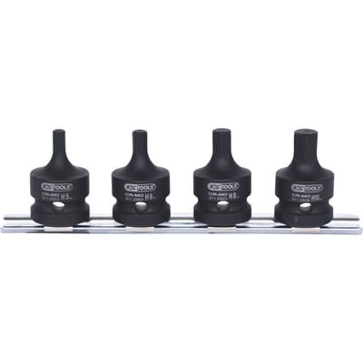 1/2" Kraft-Bit-Stecknuss-Satz, kurz, 4-tlg