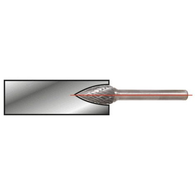 Hm Spitzbogen-Frässtift Form g, 3mm