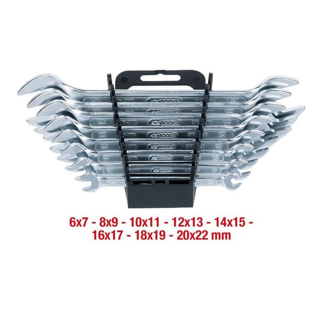 KS Tools 5170148 517.0148 Doppel-Maulschlüssel-Satz Schlüsselweite (Metrisch) 6 - 22 mm