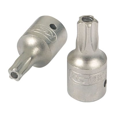 1/4" Bit-Stecknuss, Fünfstern mit Stirnlochbohrung, TS27