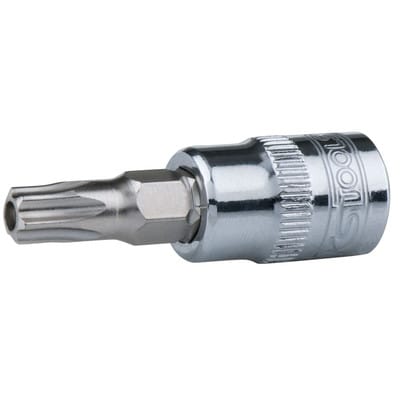 3/8' CHROMEplus Bit-Stecknuss Torx mit Stirnlochbohrung,TB30