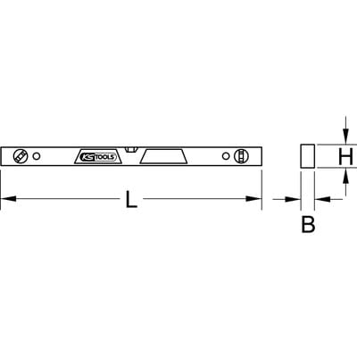Kstools - ks Tools 204.5470 2045470 Elektriker-Wasserwaage mit Magnet 400 mm 0.5 mm