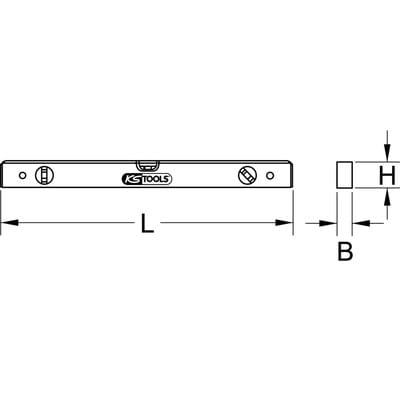 Aluminiumprofil-Wasserwaage, 800mm
