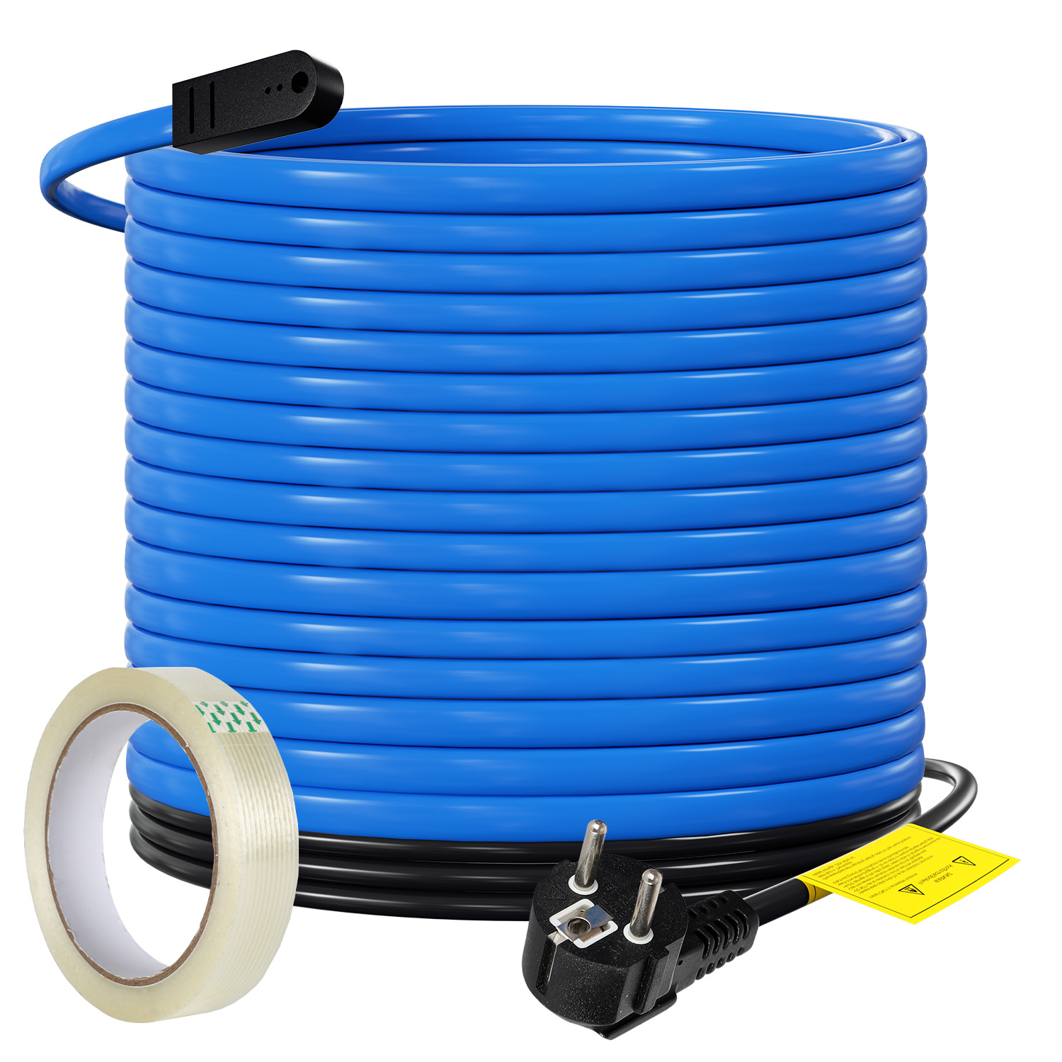 Randaco 18m 306w Frostschutz Heizkabel Mit Thermostat Rohrheizkabel Heizleitung Für Wasserleitung Wasserdicht Rohrleitungen Inkl. 10m Klebeband Ip68