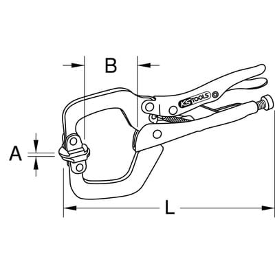 Schweiß-Klammer-Gripzange beweglichen Spannbacken 0-25mm