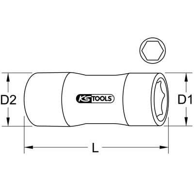 1/4' Stecknuss mit Schutzisolierung, 9mm