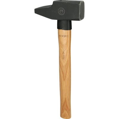 Schlosserhammer, Hickory-Stiel, französische Form, 1500g