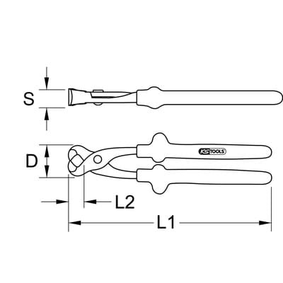 Ks Tools 1000V Monierzange, 250 mm