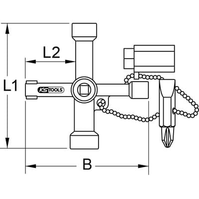 Universal-Schaltschrankschlüssel, 71mm
