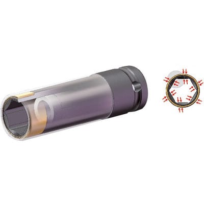 Ks Tools SlimPOWER Alu-Felgen Kraft-Stecknuss-Satz, extra lang, 3-tlg., 1/2, 17, 19, 21 mm