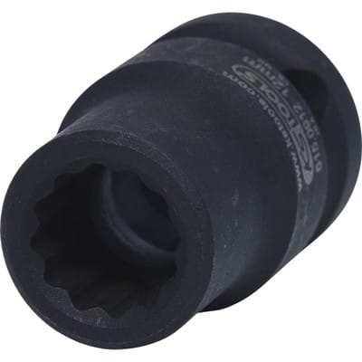 1/2' 12-kant-Kraft-Stecknuss, kurz, 12mm