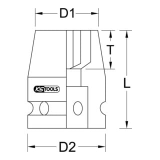 1/4" Sechskant-Kraft-Stecknuss, kurz, 6mm