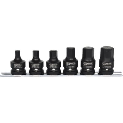 1/2" Kraft-Bit-Stecknuss-Satz, kurz, 6-tlg