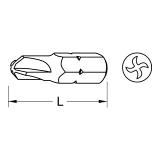 1/4' Bit Torq-Set®, 25mm, 3