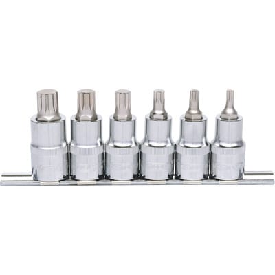 1/2' CHROMEplus Bit-Stecknuss-Satz xzn, 6-tlg M5-M14