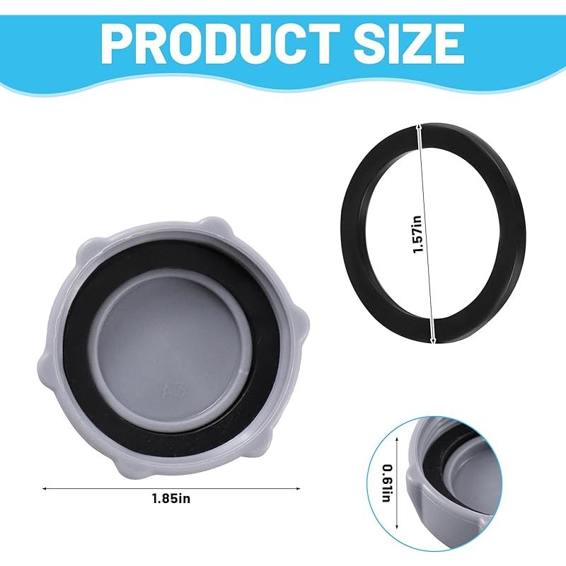 Hochleistungs-ablassventilkappe P6h1158, Poolzubehör, Kompatibel Mit Dem Ablassventilsystem P01006 (grau, 2er-pack)