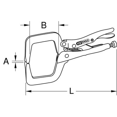 Schweiß-Klammer-Gripzange mit Easy-Release, 280mm