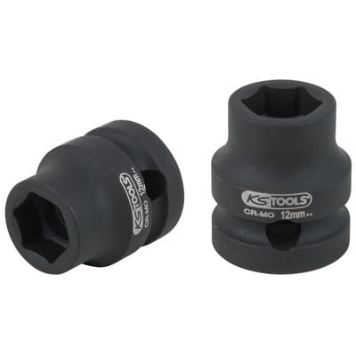 1/2' Sechskant-Kraft-Stecknuss, extra kurz, 12,0 mm